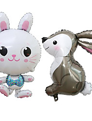 cheap -Easter aluminum foil balloon holiday decoration white rabbit grey rabbit