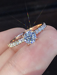 cheap -Ring Wedding Geometrical Rose Gold White Alloy Gemini Simple Elegant 1pc / Women&#039;s / Gift / Engagement