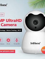cheap -Srihome SH036 3MP WiFi IP Camera WiFi Indoor PTZ Color Night Vision Smart Home Security Camera CCTV Camera Video Surveillance