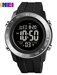 cheap -SKMEI Digital Watch for Men Digital Digital Stylish Stylish Casual Waterproof Alarm Clock Stopwatch Alloy PU Leather Fashion