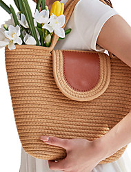 cheap -women&#039;s tote bag straw woven bag beach bag large-capacity handmade casual tote bag beach woven women&#039;s bag shoulder bag