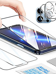 cheap -[5PCS] For iPhone 13 12 Pro Max mini 11 Pro Max 3 Pack Tempered Glass Screen Protector +2 Pack Tempered Glass Camera Lens Protector HD Clarity Bubble Free 9H Hardness