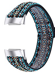 cheap -1pc Smart Watch Band Compatible with Fitbit Charge 5 Fabric Nylon Smartwatch Strap Adjustable Elastic Scrunchie Band Replacement  Wristband