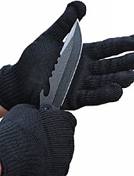 cheap -Black Steel Wire Metal Mesh Gloves Safety Anti Cutting Wear Resistant Kitchen Butcher Working Gloves Garden Self Defense