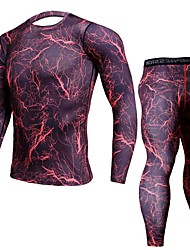 cheap -cross-border long-sleeved tights men&#039;s sports suits quick-drying fitness clothes running training elastic compression clothes
