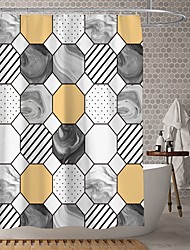 cheap -Waterproof Fabric Shower Curtain Bathroom Decoration and Modern and Geometric.The Design is Beautiful and DurableWhich makes Your Home More Beautiful.