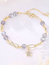 cheap -Women&#039;s Bracelet Crystal Bracelet Geometrical Ball Stylish Simple Natural Crystal Bracelet Jewelry Watermelon / Light Grey For Gift Holiday