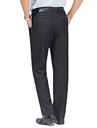 cheap -Men&#039;s Formal Fashion Dress Pants Chinos Trousers Pocket Ankle-Length Pants Business Casual Micro-elastic Solid Color Breathable Outdoor Mid Waist Black+Grey Black 31 32 33 34 35