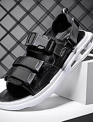 cheap -Men&#039;s Sandals Sports Sandals Beach Daily Water Shoes Denim Black and White Black Summer