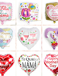 cheap -20 Sets Of 18 Inch Love Mother&#039;s Day Aluminum Film Balloons Spanish Wishes Mother A Happy Holiday Aluminum Foil Balloons
