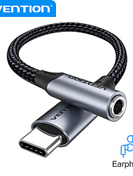 cheap -Vention Type C to 3.5 Jack Earphone USB-C Type C to 3.5mm Headphone AUX Adapter Audio Cable for Huawei P40 P30 Pro Xiaomi 10 9