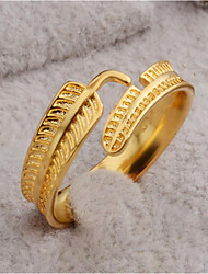 cheap -Open Ring Party Geometrical Gold 18K Gold Filled Feather Fashion 1pc / Women&#039;s
