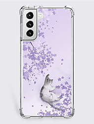 cheap -Cat Phone Case For Samsung Galaxy S22 S21 S20 Plus Ultra FE Unique Design Protective Case Shockproof Dustproof Back Cover TPU