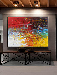 cheap -Oil Painting Hand Painted Horizontal Panoramic Abstract Landscape Modern Stretched Canvas