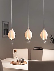 cheap -LED Pendant Light 12 cm Flower-Shaped Single Head Island Light Metal Electroplated 220-240V