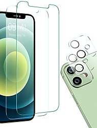 cheap -[2 Sets] For  iPhone 13 12 Pro Max mini 11 Pro Max 2 Pack Tempered Glass Screen Protector + 2 Pack Camera Lens Protector 9H Hardnes HD Scratch-Resistant