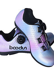 cheap -BOODUN Adults&#039; Hiking Shoes Cycling Shoes Anti-Slip Ultra Light (UL) Breathable Road Cycling Cycling / Bike Blue+Pink Women&#039;s Cycling Shoes