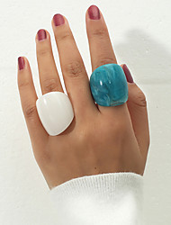 cheap -Ring Wedding Classic Blue Acrylic Lucky Personalized Stylish Fashion 2pcs / Women&#039;s