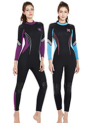 cheap -Dive&amp;Sail Women&#039;s Full Wetsuit 3mm SCR Neoprene Diving Suit Thermal Warm UPF50+ Quick Dry High Elasticity Long Sleeve Full Body Back Zip - Swimming Diving Surfing Snorkeling Patchwork Autumn / Fall