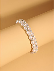 cheap -Women&#039;s Wrap Bracelet Bracelet Double Layered Princess Simple Elegant Fashion European Rhinestone Bracelet Jewelry Silver For Party Wedding Gift Daily Prom