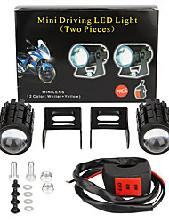 cheap -2PCS LED Motorcycle  Spotlight beads Headlight Waterproof Fog Bulb Super bright LED Headlight w/ Mini Projector Lens Car ATV Driving Foglight Auxiliary Spotlight with switch