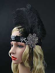 cheap -Feathers / Paillette Headdress / Hair Accessory with Feather / Paillette 1 PC Horse Race / Ladies Day Headpiece