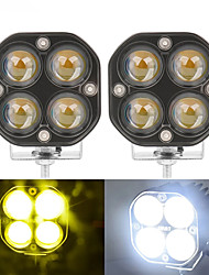 cheap -2pcs OTOLAMPARA Motorcycle LED Working Lights Light Bulbs 8000 lm SMD LED 40 W 4 For universal All Models All years