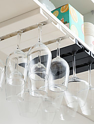 cheap -Wine Glass Hanging Rack Under Cabinet Upside Down Shelf Space Saving Wine Cups Goblet Storage Rack Kitchen Bar Tools