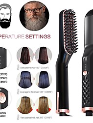cheap -Hair Comb Brush Beard Straightener Multifunctional Hair Straightening Comb Hair Curler Quick Beard Hair Styler