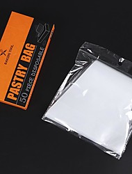 cheap -50 Packs Baking Tools Pe Piping Bag Disposable Cake Milk Chocolate Milking Bag Oil Jam