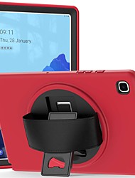 cheap -Tablet Case Cover For Samsung Galaxy Tab S7 Plus FE A7 Lite 360° Rotation Handle with Stand Solid Colored TPU Silica Gel PC