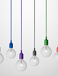 cheap -10cm Single Design Colorful Pendant Light LED Single Head Plastic Modern Bar LED Bulbs 85-265V