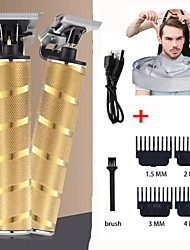 cheap -T9 USB Electric Hair Cutting Machine Rechargeable New Hair Clipper Man Shaver Trimmer For Men Barber Professional Beard Trimmer Gold Color