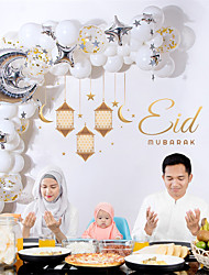 cheap -2022 New Ramadan Eid Festival Balloon Set Eid Al-fitr Latex Balloon Scene Layout Round Eid Al-fitr Aluminum Film Balloon