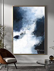 cheap -Handmade Oil Painting CanvasWall Art Decoration Abstract Knife Painting Landscape Black &amp; White For Home Decor Rolled Frameless Unstretched Painting
