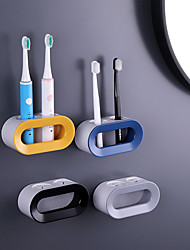 cheap -Double Hole Toothbrush Rack Bathroom Electric Holder Punch-free Storage Bathroom Accessories