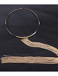 cheap -Torque Women&#039;s Tassel Fringe Fashion Gold 43 cm Necklace Jewelry 1pc for Holiday Valentine&#039;s Day Festival Round