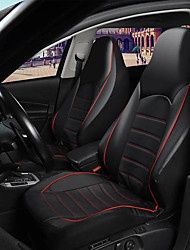 cheap -StarFire High-end PU Leather Front Car Seat Cover Fashion Style High Back Bucket Car Seat Cover Car Interior Car Seat Cover Pure Black Leather Smooth High Quality Car Seat Cover 1 Pack