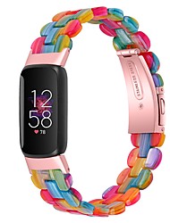 cheap -1pc Smart Watch Band Compatible with Fitbit Luxe Resin Smartwatch Strap Adjustable Jewelry Bracelet Replacement  Wristband