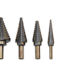 cheap -5pcs HSS Inch Roasted Yellow Ladder Drill Step Drill Bit Hole Cutter Drilling Tool Kit Set
