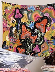 cheap -Psychedelic Abstract Wall Tapestry Art Decor Blanket Curtain Picnic Tablecloth Hanging Home Bedroom Living Room Dorm Decoration Polyester Arabesque Mushroom Trippy Mountain