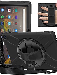 cheap -Tablet Case Cover For Kindle Fire HD 10 / Plus 2021 Shoulder Strap Shockproof Dustproof Camouflage Solid Colored TPU PC
