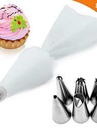 cheap -Diy Stainless steel Tube Crossing 8 Set Converter Flower bag Install Extruder Cake decoration Kitchen accessories