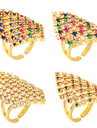 cheap -Open Cuff Ring Wedding Classic Yellow Gold Rainbow Copper Precious Stylish Simple Luxury 1pc / Women&#039;s