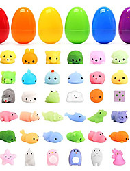 cheap -50/100 Pack Filled Easter Eggs with Mochi Squishy Toys Easter Basket Stuffers Easter Party Favors for Teenagers Squeeze Mini Kawaii Animals Stress Relief Toys for Boys and Girls