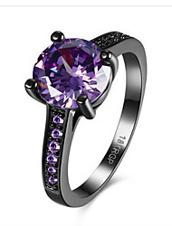 cheap -Ring Party Geometrical Purple Blue Alloy Vertical / Gold bar Fashion 1pc Cubic Zirconia / Women&#039;s