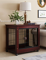 cheap -31 Length Furniture Style Pet Dog Crate Cage End Table With Wooden Structure And Iron Wire And Lockable Caters Medium Dog House Indoor Use.