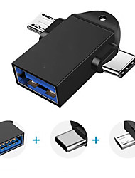 cheap -2 in 1 OTG Adapter USB 3.0 Female To Micro USB Male and USB C Male Connector Aluminum Alloy on The Go Converter xiaomi samsung