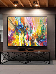 cheap -Oil Painting 100% Handmade Hand Painted Wall Art On Canvas Horizontal Panoramic Abstract Colorful Landscape Modern Home Decoration Decor Rolled Canvas No Frame Unstretched