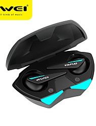 cheap -AWEI T23 V5.3 Gaming Earbuds TWS Bluetooth-compatible Headset Low Latency With Mic HiFi Sound Stereo Wireless Earbud Earphone